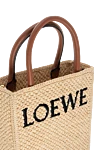 Loewe Women's everyday bag made of straw yellow - brand logo. 100% straw. Country of manufacture: Italy. Care: specialized cleaning - photo 5