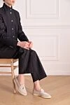 Лоферы из замши серые женские Loro Piana - 100% замша. Страна производитель: Италия. Уход: специализированная чистка - фото 2