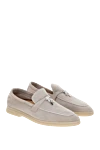 Loro Piana Women's gray suede loafers - 100% suede. Country of manufacture: Italy. Care: specialized cleaning - photo 3