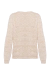 Beige silk and cotton jumper for women Loro Piana - striped relief pattern. 90% silk, 10% cotton. Country of manufacture: Italy. Care: specialized cleaning - photo 6