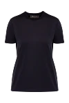 Loro Piana Women's blue T-shirt made of cotton - 100% cotton. Country of manufacture: Italy. Care: specialized cleaning - photo 1