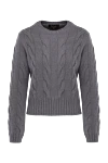 Loro Piana Women's cashmere jumper gray - relief pattern. 90% cashmere. Country of manufacture: Italy. Care: specialized cleaning - photo 1