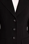 Dolce & Gabbana Women's black suit with a skirt made of wool and elastane - 98% wool, 2% elastane. Closure: buttons. two side pockets. Country of manufacture: Italy. Care: specialized cleaning - photo 5