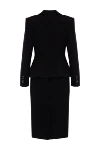 Women's black suit with a skirt made of wool and elastane Dolce & Gabbana - 98% wool, 2% elastane. Closure: buttons. two side pockets. Country of manufacture: Italy. Care: specialized cleaning - photo 6