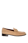 Valentino Beige suede moccasins for women - contrast sole. 100% suede. Country of manufacture: Italy. Care: specialized cleaning - photo 1