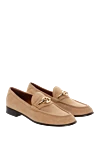 Valentino Beige suede moccasins for women - contrast sole. 100% suede. Country of manufacture: Italy. Care: specialized cleaning - photo 3