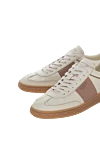 Valentino White women's genuine leather sneakers - brand logo. 100% genuine leather. Country of manufacture: Italy. Care: specialized cleaning - photo 5