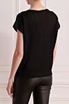 Blouse made of viscose and polyester for women black D.Exterior - 70% viscose, 30% polyester. Country of manufacture: Italy. Care: specialized cleaning - photo 4