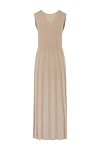 Women's beige knitted maxi dress D.Exterior - stripe pattern. 71% viscose, 5% polyester, 24% polyamide. Closure: zipper. Country of manufacture: Italy. Care: specialized cleaning - photo 6