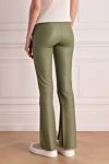 Women's genuine leather trousers green Max&Moi - 100% genuine leather. two front pockets, two back pockets. Country of manufacture: Italy. Care: specialized cleaning - photo 4