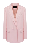 Fabiana Filippi Wool and silk jacket for women pink - 71% wool, 29% silk. Closure: buttons. two side pockets, one chest pocket. Country of manufacture: Italy. Care: specialized cleaning - photo 1