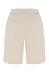 Shorts made of cotton and elastane for women beige Peserico - 97% cotton, 3% elastane. belt. two side, two back pockets. Country of manufacture: Italy. Care: specialized cleaning - photo 6