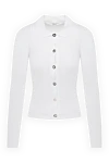 Peserico Polyester and viscose cardigan for women white - 46% polyester, 54% viscose. Closure: buttons. Country of manufacture: Italy. Care: specialized cleaning - photo 1