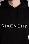 Givenchy Hoodie made of cotton for men black - brand logo. hood. 100% cotton. Country of manufacture: Italy. Care: specialized cleaning - photo 5