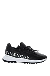 Givenchy Sneakers made of genuine leather black for men - brand logo. 100% genuine leather. Closure: laces, zipper. Country of manufacture: Italy. Care: specialized cleaning - photo 1