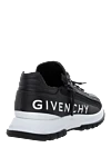 Sneakers made of genuine leather black for men Givenchy - brand logo. 100% genuine leather. Closure: laces, zipper. Country of manufacture: Italy. Care: specialized cleaning - photo 4