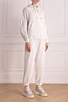 Brunello Cucinelli Білий спортивний костюм з тонкої бавовни з капюшоном - логотип бренду. капюшон. 98% бавовна, 2% еластан. дві бічні кишені, одна кишеня на рукаві. блискавка. Країна виробник: Італія. Догляд: спеціалізоване чищення - фото 3
