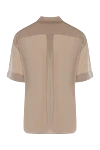 Women's viscose and silk blouse in purple. Brunello Cucinelli - brand logo. 68% viscose, 32% silk. Closure: buttons . two chest pockets. Country of manufacture: Italy. Care: specialized cleaning - photo 6