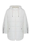 Brunello Cucinelli Polyester jacket for women white - hood. 100% polyester. zipper, drawstring. two side pockets. Country of manufacture: Italy. Care: specialized cleaning - photo 1