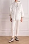 Polyester jacket for women white Brunello Cucinelli - hood. 100% polyester. zipper, drawstring. two side pockets. Country of manufacture: Italy. Care: specialized cleaning - photo 2