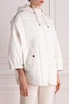 Brunello Cucinelli Polyester jacket for women white - hood. 100% polyester. zipper, drawstring. two side pockets. Country of manufacture: Italy. Care: specialized cleaning - photo 3