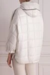 Polyester jacket for women white Brunello Cucinelli - hood. 100% polyester. zipper, drawstring. two side pockets. Country of manufacture: Italy. Care: specialized cleaning - photo 4