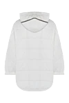 Polyester jacket for women white Brunello Cucinelli - hood. 100% polyester. zipper, drawstring. two side pockets. Country of manufacture: Italy. Care: specialized cleaning - photo 6