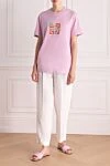 Pants made of viscose and linen for women white Brunello Cucinelli - 73% viscose, 27% linen. two side, two back pockets. Country of manufacture: Italy. Care: specialized cleaning - photo 2