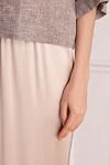 Brunello Cucinelli Maxi skirt for women beige - 63% silk, 32% viscose, 5% elastane. Closure: zipper. Country of manufacture: Italy. Care: specialized cleaning - photo 5