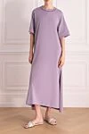 Dress made of cotton and elastane for women purple Brunello Cucinelli - 95% cotton, 5% elastane. Closure: zipper. Country of manufacture: Italy. Care: specialized cleaning - photo 2