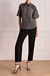 Pants made of viscose and linen for women black Brunello Cucinelli - 73% viscose, 27% linen. two side, two back pockets. Country of manufacture: Italy. Care: specialized cleaning - photo 2