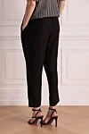 Pants made of viscose and linen for women black Brunello Cucinelli - 73% viscose, 27% linen. two side, two back pockets. Country of manufacture: Italy. Care: specialized cleaning - photo 4