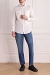 Blue cotton jeans for men Brunello Cucinelli - worn effect. 100% cotton. zipper, button. two front pockets, two back pockets. Country of manufacture: Italy. Care: specialized cleaning - photo 2