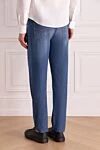 Blue cotton jeans for men Brunello Cucinelli - worn effect. 100% cotton. zipper, button. two front pockets, two back pockets. Country of manufacture: Italy. Care: specialized cleaning - photo 4