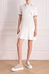 White knitted cotton dress for women Brunello Cucinelli - contrast edging, logo. 100% cotton. Closure: buttons. chest pocket. Country of manufacture: Italy. Care: specialized cleaning - photo 2