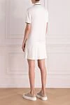 White knitted cotton dress for women Brunello Cucinelli - contrast edging, logo. 100% cotton. Closure: buttons. chest pocket. Country of manufacture: Italy. Care: specialized cleaning - photo 4