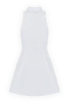 Brunello Cucinelli Women's white knitted dress made of cotton and elastane - 95% cotton, 5% elastane. Closure: zipper. Country of manufacture: Italy. Care: specialized cleaning - photo 7