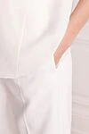 Brunello Cucinelli Брюки из хлопка женские белые - 100% хлопок. молния, крючок. два боковых, два задних кармана. Страна производитель: Италия. Уход: специализированная чистка - фото 5