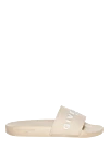 Givenchy Women's rubber flip flops beige - brand logo. 100% genuine leather. Country of manufacture: Italy. Care: specialized cleaning - photo 1