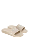 Givenchy Women's rubber flip flops beige - brand logo. 100% genuine leather. Country of manufacture: Italy. Care: specialized cleaning - photo 3