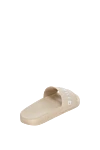 Women's rubber flip flops beige Givenchy - brand logo. 100% genuine leather. Country of manufacture: Italy. Care: specialized cleaning - photo 4