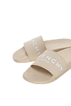 Givenchy Women's rubber flip flops beige - brand logo. 100% genuine leather. Country of manufacture: Italy. Care: specialized cleaning - photo 5