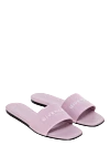 Givenchy Cotton and leather flip flops for women pink - brand logo. 60% cotton, 40% genuine leather. Country of manufacture: Italy. Care: specialized cleaning - photo 3