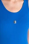 Givenchy Top made of cotton and elastane for women blue - brand logo. 98% cotton, 2% elastane. Country of manufacture: Italy. Care: specialized cleaning - photo 5