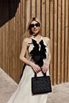 Женские черные солнцезащитные очки из пластика Saint Laurent - логотип на оправе . Цвет оправы: черный . черные . пластик. Страна производитель: Франция. Уход: специализированная чистка - фото 8