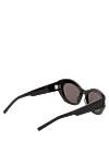 Women's black sunglasses with minimalist logo Saint Laurent - logo on frame. Frame color: black. black. plastic. Country of manufacture: Italy. Care: specialized cleaning - photo 4