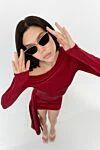 Saint Laurent Очки для защиты от солнца из металла желтые - логотип на оправе . коричневые . металл. Страна производитель: Франция. Уход: специализированная чистка - фото 7