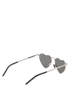 Metal sun protection goggles, gray Saint Laurent - logo on frame. gray. metal. Country of manufacture: Italy. Care: specialized cleaning - photo 4