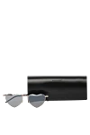 Saint Laurent Metal sun protection goggles, gray - logo on frame. gray. metal. Country of manufacture: Italy. Care: specialized cleaning - photo 5