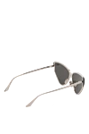 Metal sun protection goggles, gray Balenciaga - logo. Frame color: gray. gray. metal. Country of manufacture: Italy. Care: specialized cleaning - photo 4